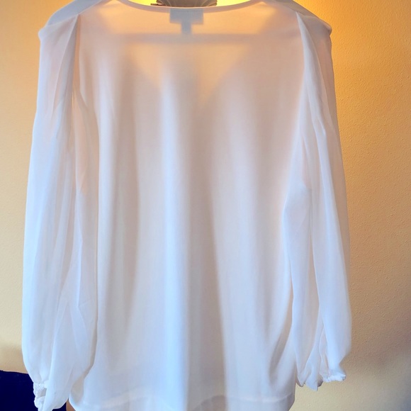 Alfani Into the Blue Antique White Blouse - Picture 5 of 9